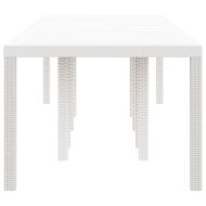 Градинска маса за хранене Бяло 300 x 100 x 73 см полиратан