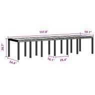 Градинска маса за хранене Антрацит 350 x 100 x 73 см полиратан
