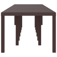 Градинска маса за хранене Кафяво 400 x 100 x 73 см полиратан
