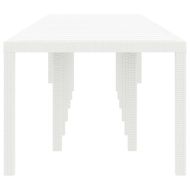 Градинска маса за хранене Бяло 400 x 100 x 73 см полиратан