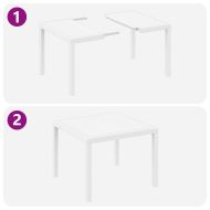 Комплект за хранене в градината 5 pcs Бяло Ратан Polt