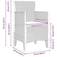 Комплект за хранене в градината 5 pcs Светлосиво Ратан Polt