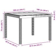 Комплект за хранене в градината 5 pcs Светлосиво Ратан Polt
