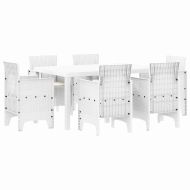 Комплект за хранене в градината 7 pcs Бяло Ратан Polt