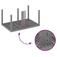 Комплект за хранене в градината 7 pcs Светлосиво Ратан Polt