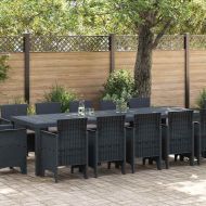 Градински комплект за хранене с възглавници 13 pcs Антрацит