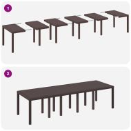 Градински комплект за хранене с възглавници 13 pcs