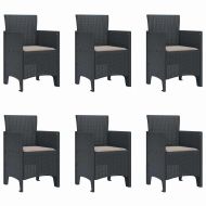 Комплект за хранене в градината 7 pcs Антрацит Ратан Polt