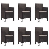 Комплект за хранене в градината 7 pcs Кафяво Ратан Polt