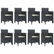 Комплект за хранене в градината 9 pcs Антрацит Ратан Polt