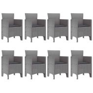 Комплект за хранене в градината 9 pcs Бяло Ратан Polt