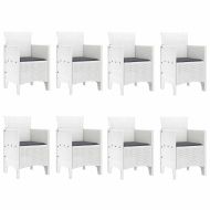 Комплект за хранене в градината 9 pcs Светлосиво Ратан Polt