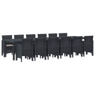Комплект за хранене в градината 13 pcs Антрацит Ратан Polt