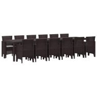 Комплект за хранене в градината 13 pcs Кафяво Ратан Polt