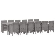 Комплект за хранене в градината 13 pcs Светлосиво Ратан Polt