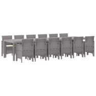 Комплект за хранене в градината 13 pcs Светлосиво Ратан Polt