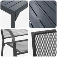 Комплект за хранене в градината 7 pcs Антрацит Стомана