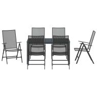 Комплект за хранене в градината 7 pcs Антрацит Стомана