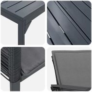 Комплект за хранене в градината 9 pcs Антрацит