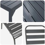 Комплект за хранене в градината 9 pcs Антрацит Стомана