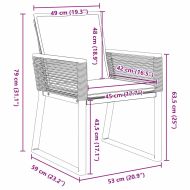 Комплект за хранене в градината 9 pcs Черно Полиратан