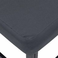 Градински Софа Комплект с възглавница 12 pcs Черен Алуминий