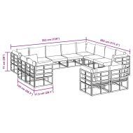 Градински Софа Комплект с възглавница 12 pcs