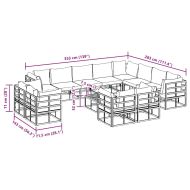 Градински Софа Комплект с възглавница 13 pcs
