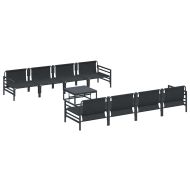 Градински Софа Комплект 9 pcs Антрацит Стомана & текстил