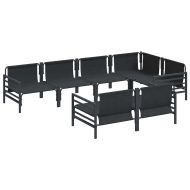 Градински Софа Комплект 7 pcs Антрацит Стомана & текстил