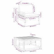 Градински Софа Комплект Антрацит Стомана