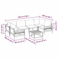 Градински Софа Комплект Антрацит Стомана