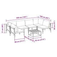 Градински Софа Комплект Антрацит Стомана