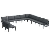 Градински Софа Комплект Антрацит Стомана