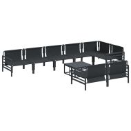 Градински Софа Комплект Антрацит Стомана