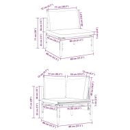 Градински Софа Комплект Антрацит Стомана