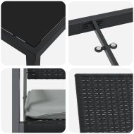 Комплект за хранене в градината 5 pcs Черно Полиратан