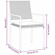Комплект за хранене в градината 7 pcs Черно Полиратан