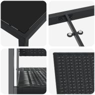 Комплект за хранене в градината 3 pcs Черно Полиратан