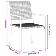 Комплект за хранене в градината 5 pcs Черно Полиратан