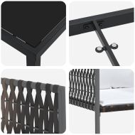 Комплект за хранене в градината 7 pcs Кафяво Полиратан