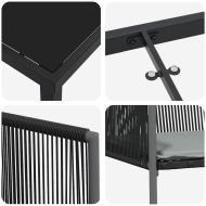 Комплект за хранене в градината 3 pcs Черно Полиратан