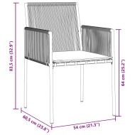 Комплект за хранене в градината 5 pcs Черно Полиратан
