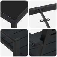 Комплект за хранене в градината 5 pcs Черно HDPE