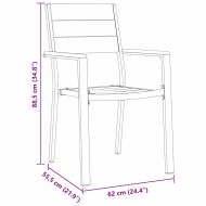 Комплект за хранене в градината 5 pcs Черно HDPE