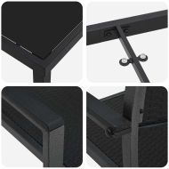 Комплект за хранене в градината 5 pcs Черно Полиратан