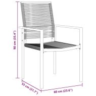 Комплект за хранене в градината 5 pcs Черно PVC ратан