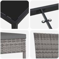 Комплект за хранене в градината 7 pcs Сив Полиратан