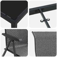 Комплект за хранене в градината 7 pcs Сив Полиратан