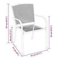 Комплект за хранене в градината 3 pcs Антрацит Стомана